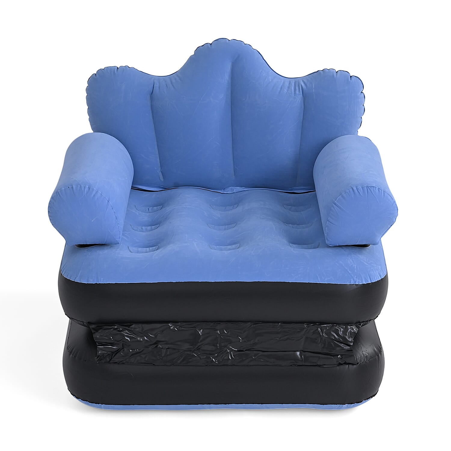 Inflatable Reclining Couch Sofa Bed with Armrest (178 cm) - Blue