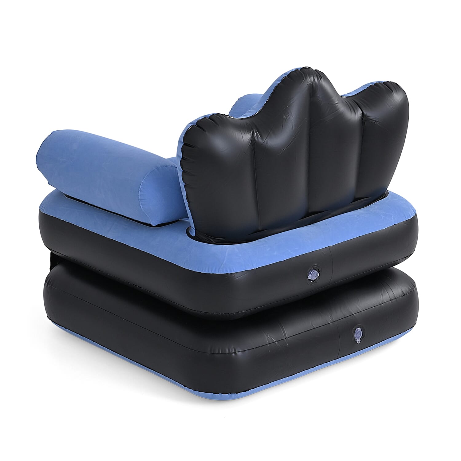 Inflatable Reclining Couch Sofa Bed with Armrest (178 cm) - Blue