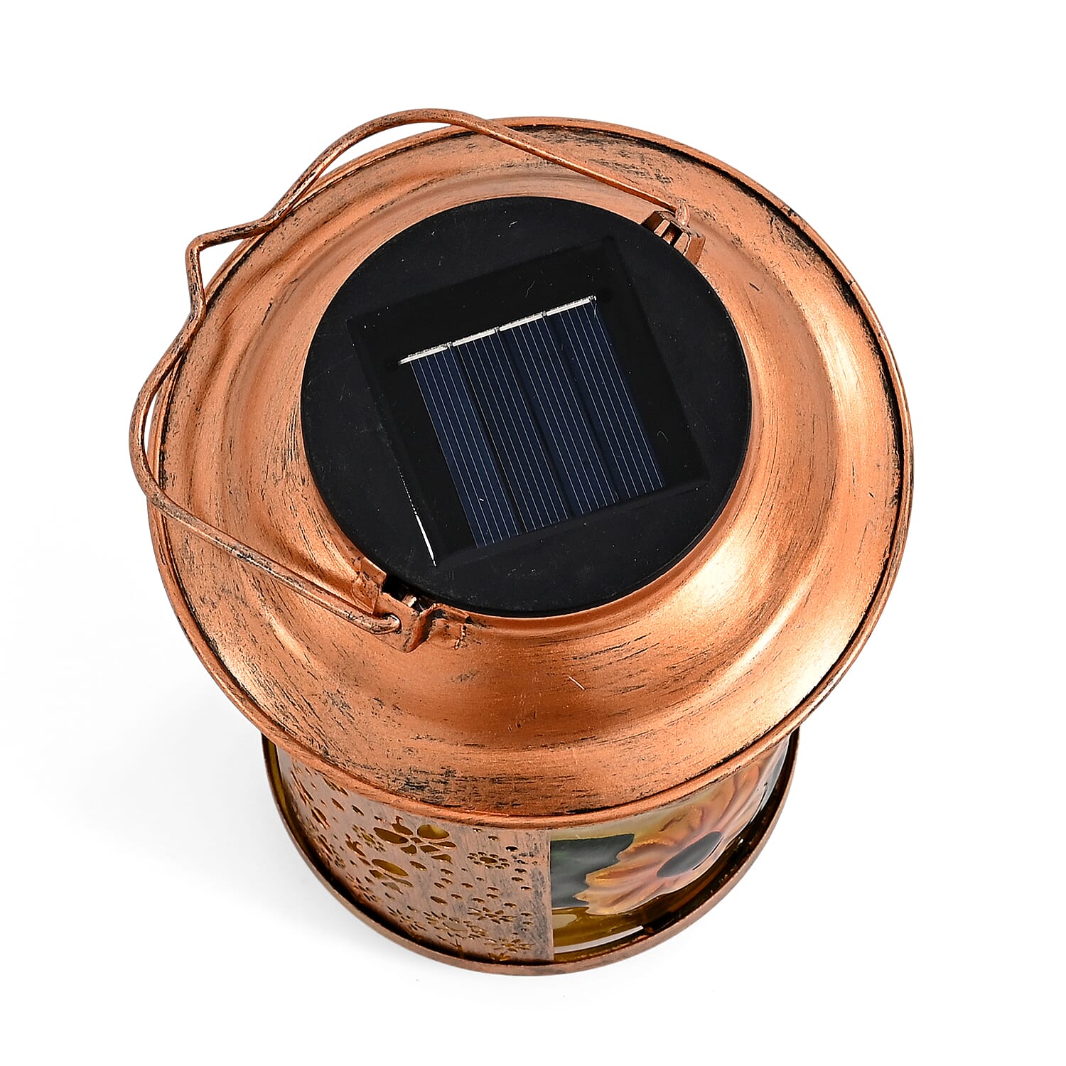 Solar Powered Bee and Sunflower Garden Lantern (14 x 14 x 26 cm) - Multi Colour