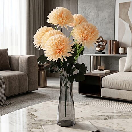 7-Heads Artificial Flower Bouquet (43cm) - Yellow