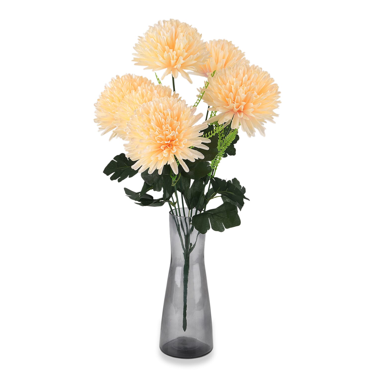 7-Heads Artificial Flower Bouquet (43cm) - Yellow