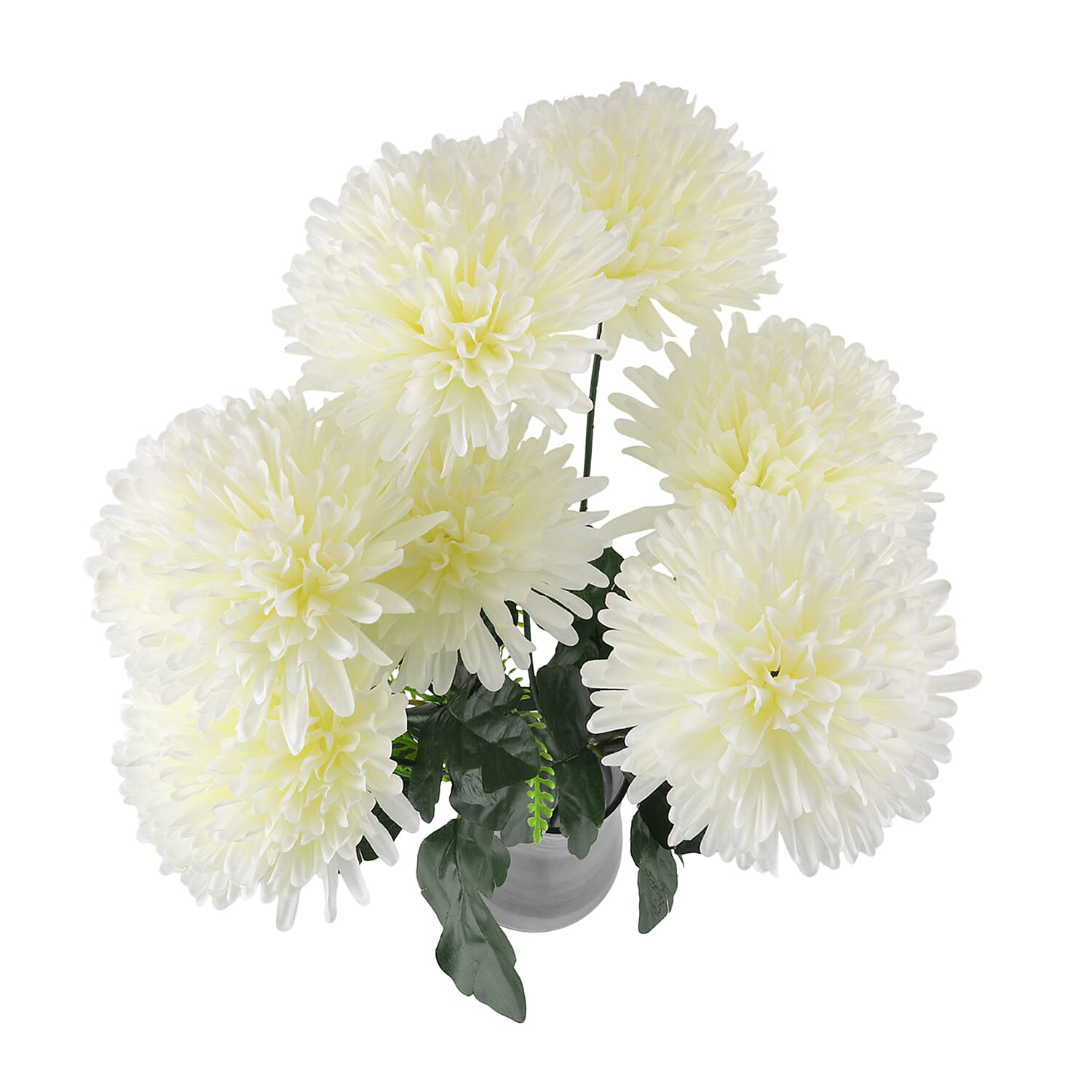7-Heads Artificial Flower Bouquet (43cm) - White