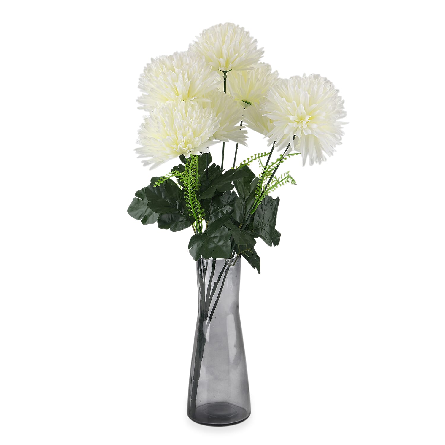 7-Heads Artificial Flower Bouquet (43cm) - White