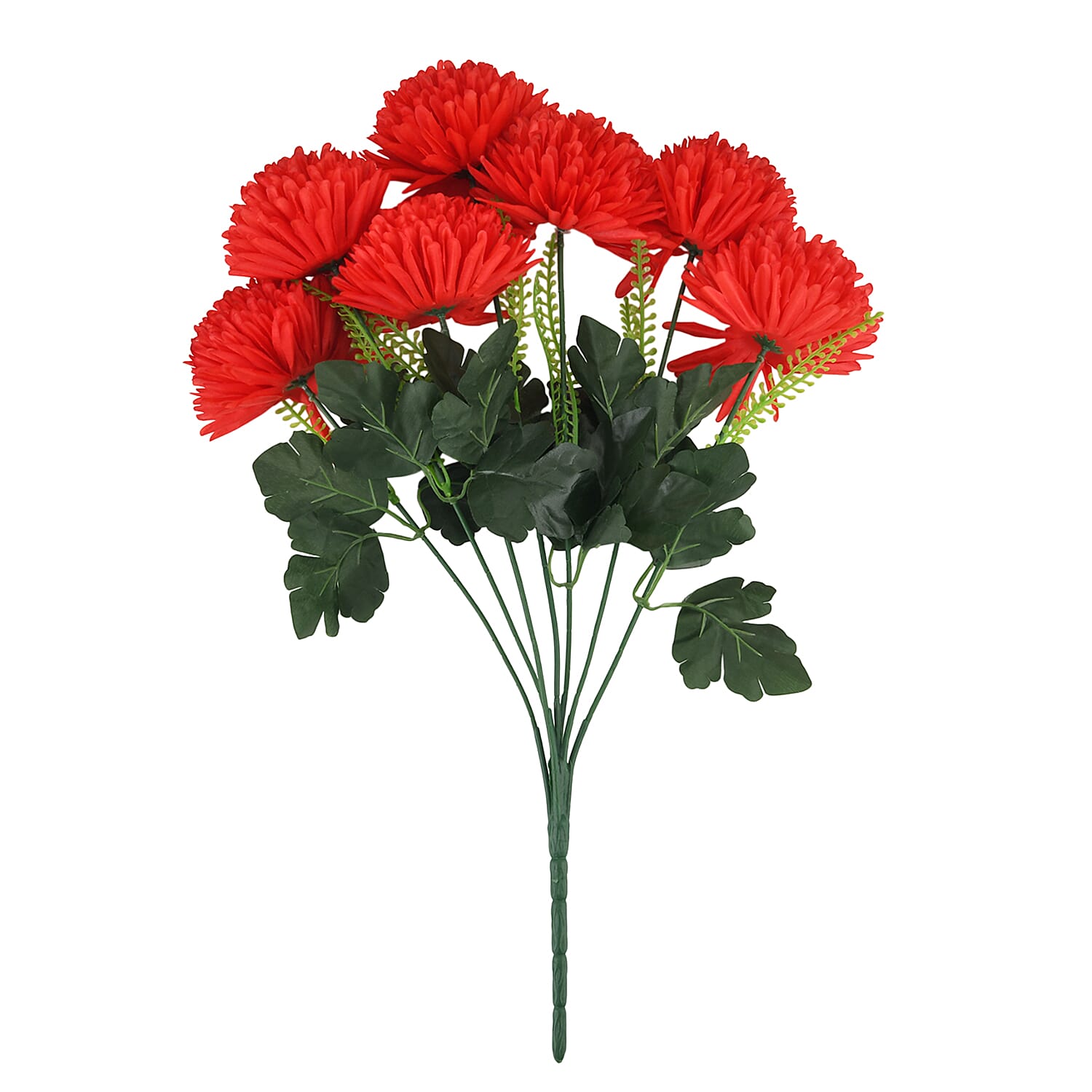 7-Heads Artificial Flower Bouquet (43cm) - Red