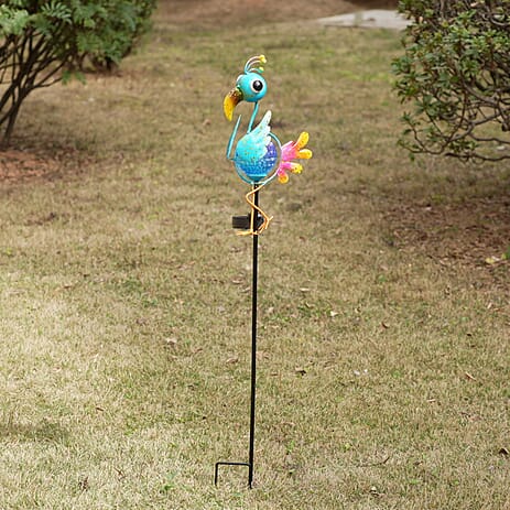 LIVMORE Solar Bird Stake Light with AA Battery (300mAh) - Multicolour