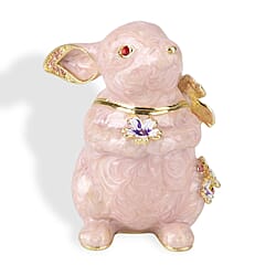 Rabbit Trinket Box (Size 127x7x1 cm) - Pink & Multicolor