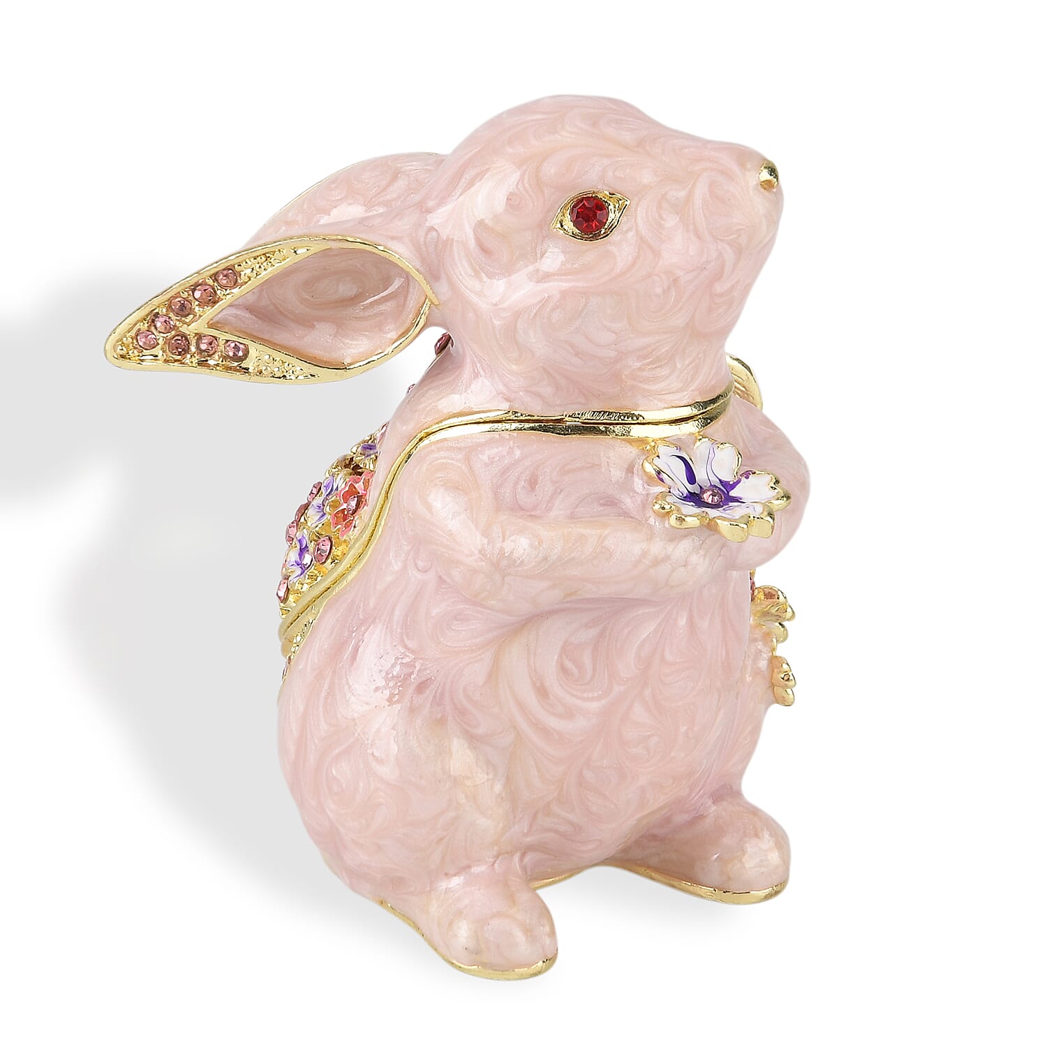 Rabbit Trinket Box (Size 127x7x1 cm) - Pink & Multicolor