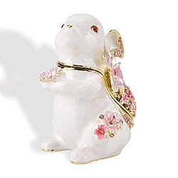 Rabbit Trinket Box (Size 127x7x1 cm) - Pink & Multicolor