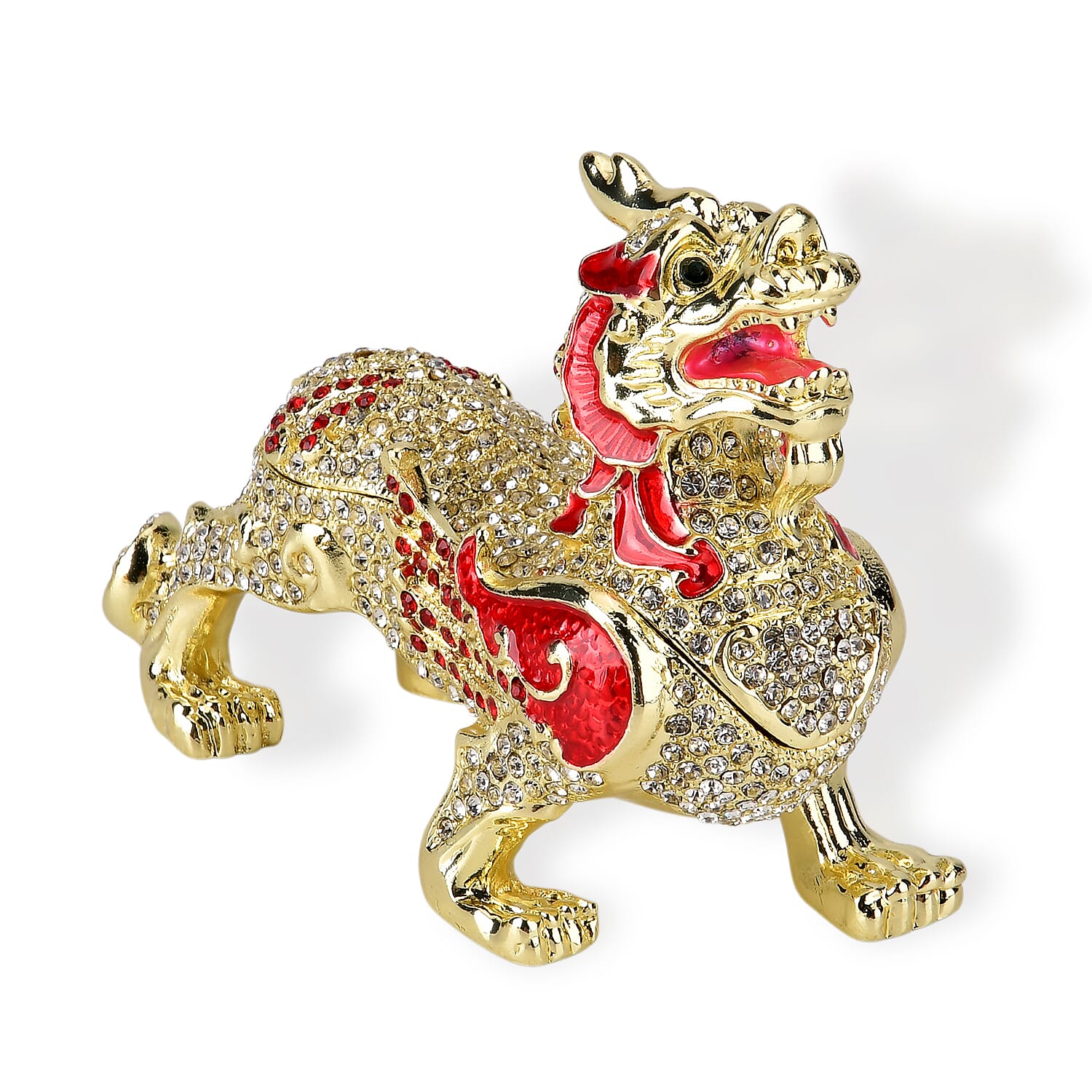 Dragon Trinket Box (Size 12x7x1 cm) - Brown & Multicolor