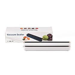 Rechargeable Wireless Vacuum Sealing Machine (1500 mAh) with 10 Bags - Black