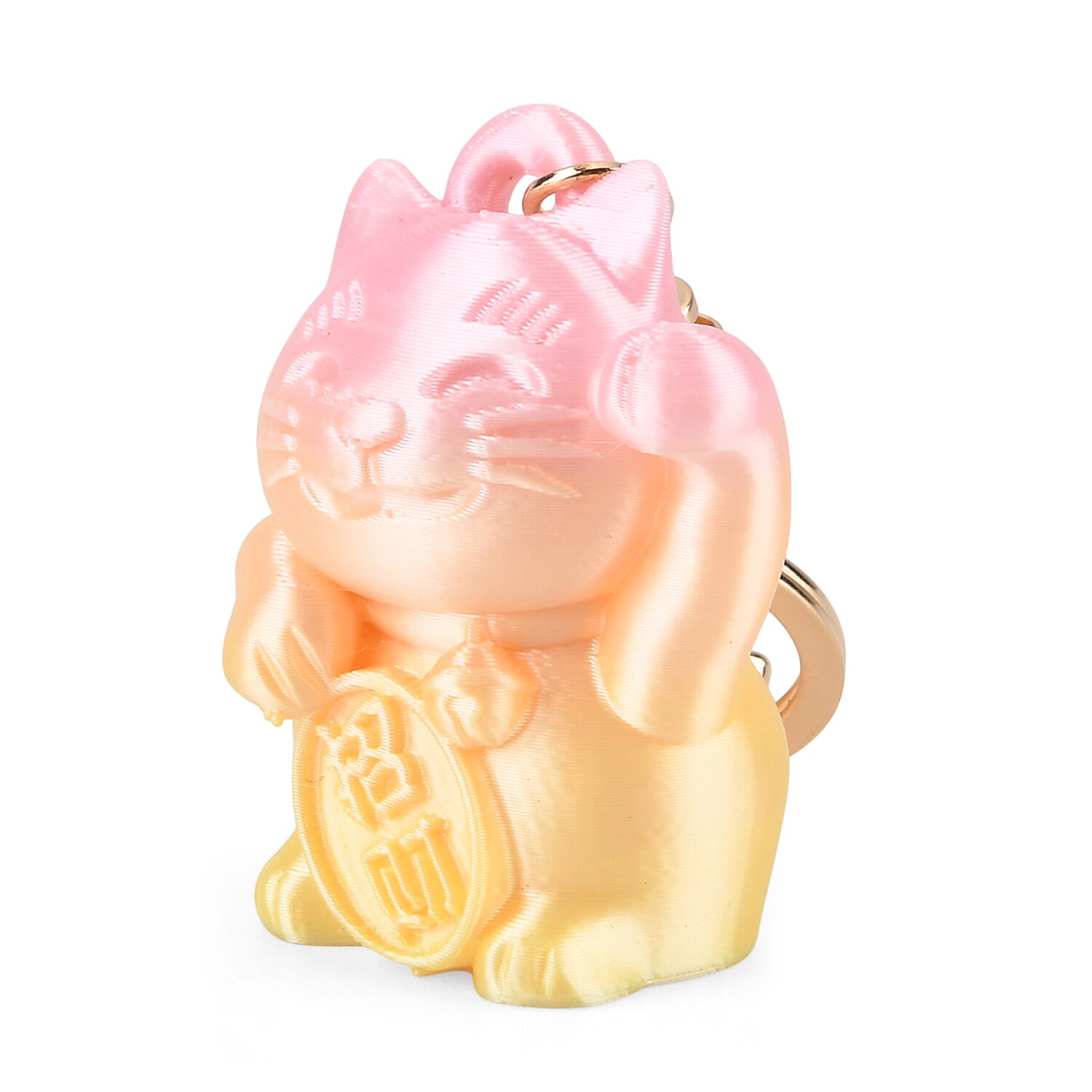 Livmore 3D Easter Egg with Chinese Cat Keychain - Pink