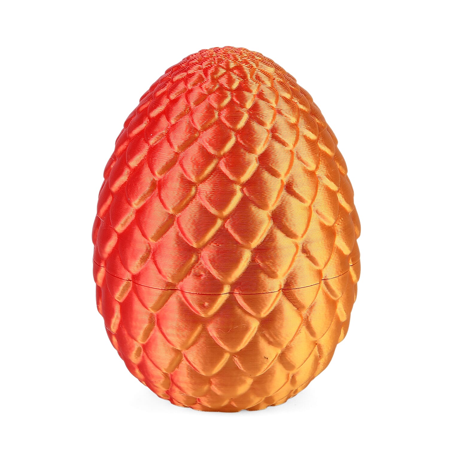 Livmore 3D Easter Egg with Bear Keychain (11cm) - Red & Orange