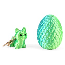 Livmore 3D Easter Egg with Chinese Cat Keychain - Pink