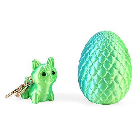 Livmore 3D Easter Egg with Dog Keychain (11cm) - Green