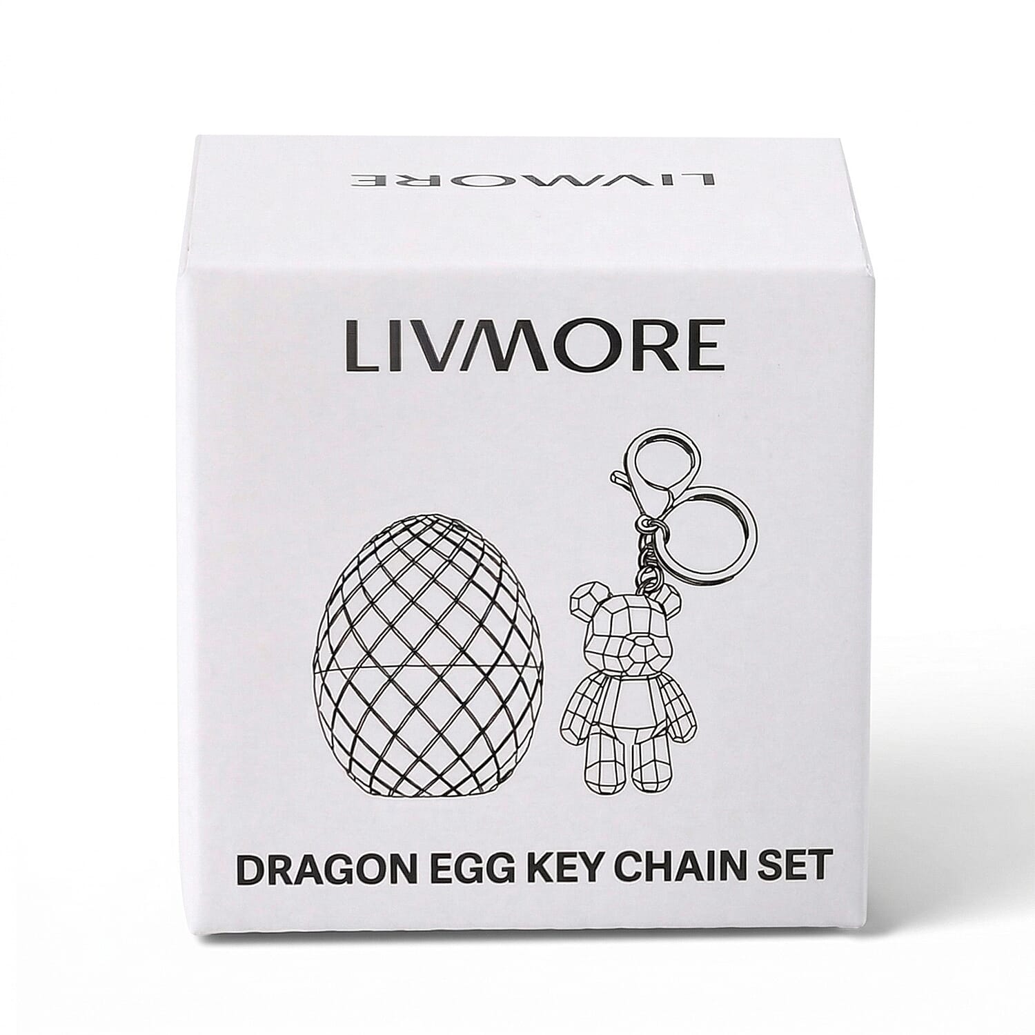 Livmore 3D Easter Egg with Dog Keychain (11cm) - Green