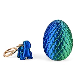 Livmore 3D Easter Egg with Chinese Cat Keychain - Pink