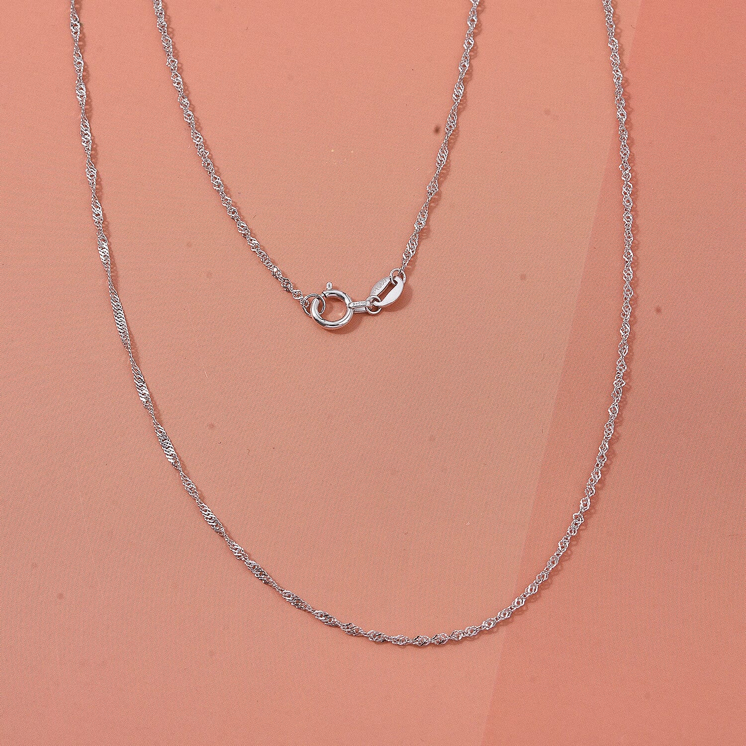 950 Platinum Necklace (Size 18) with Spring Ring Clasp