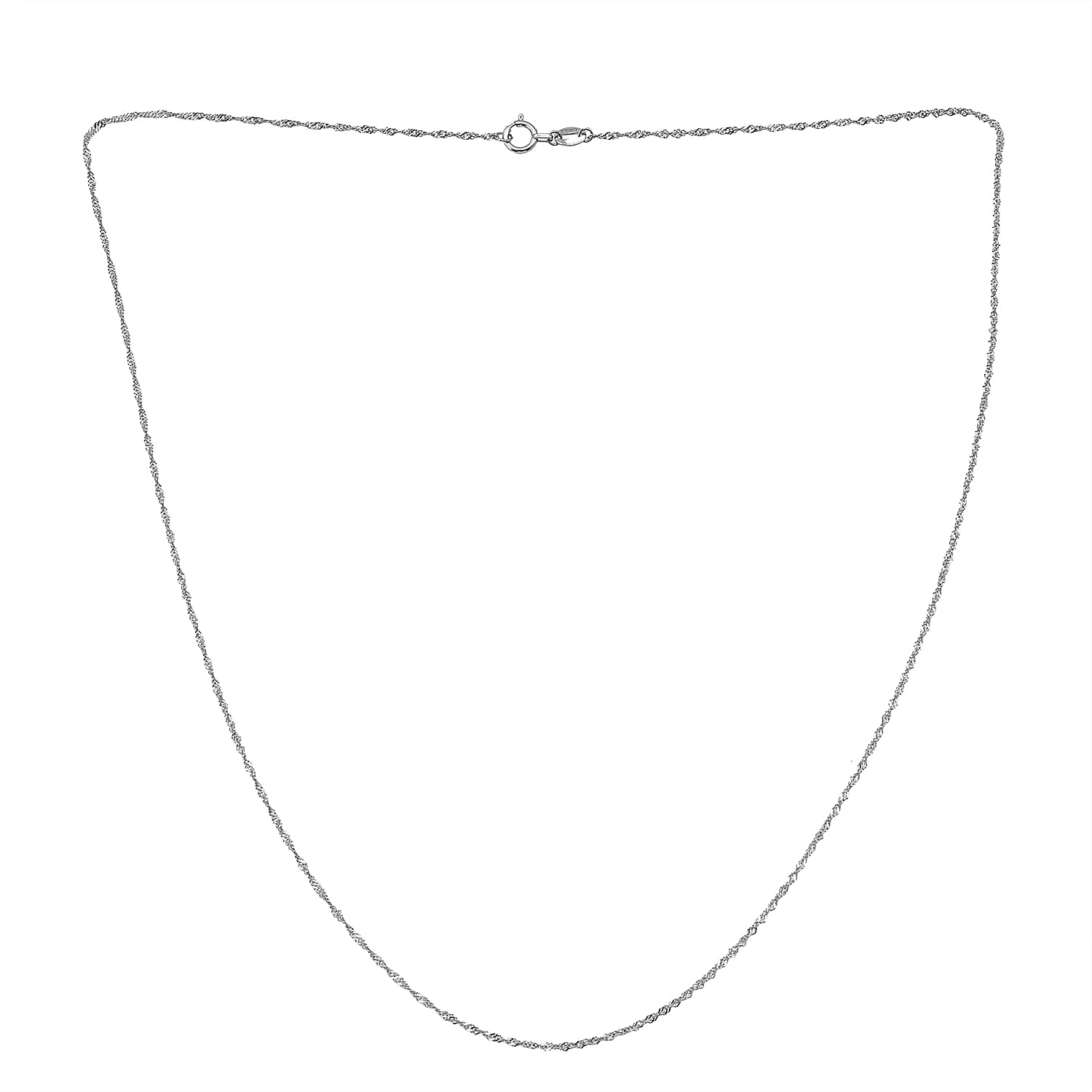 950 Platinum Necklace (Size 18) with Spring Ring Clasp