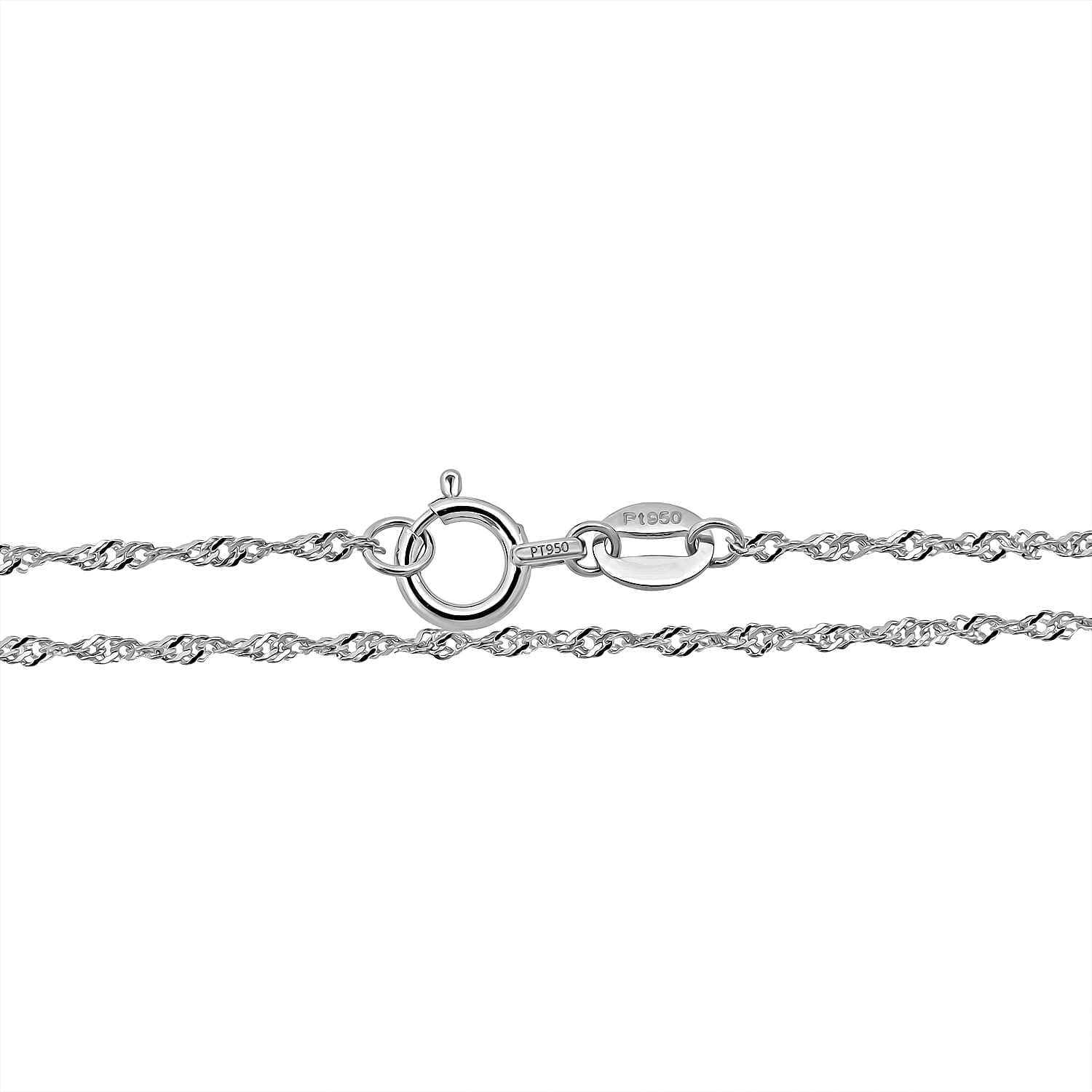 950 Platinum Necklace (Size 18) with Spring Ring Clasp