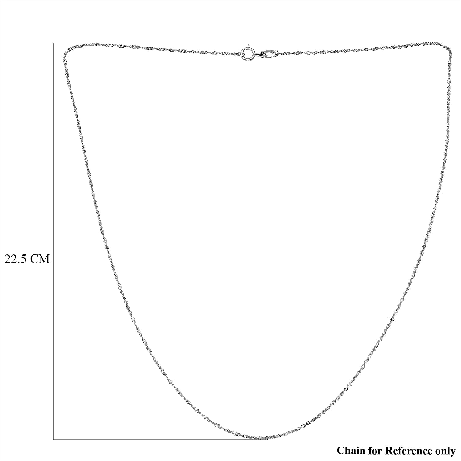 950 Platinum Necklace (Size 18) with Spring Ring Clasp