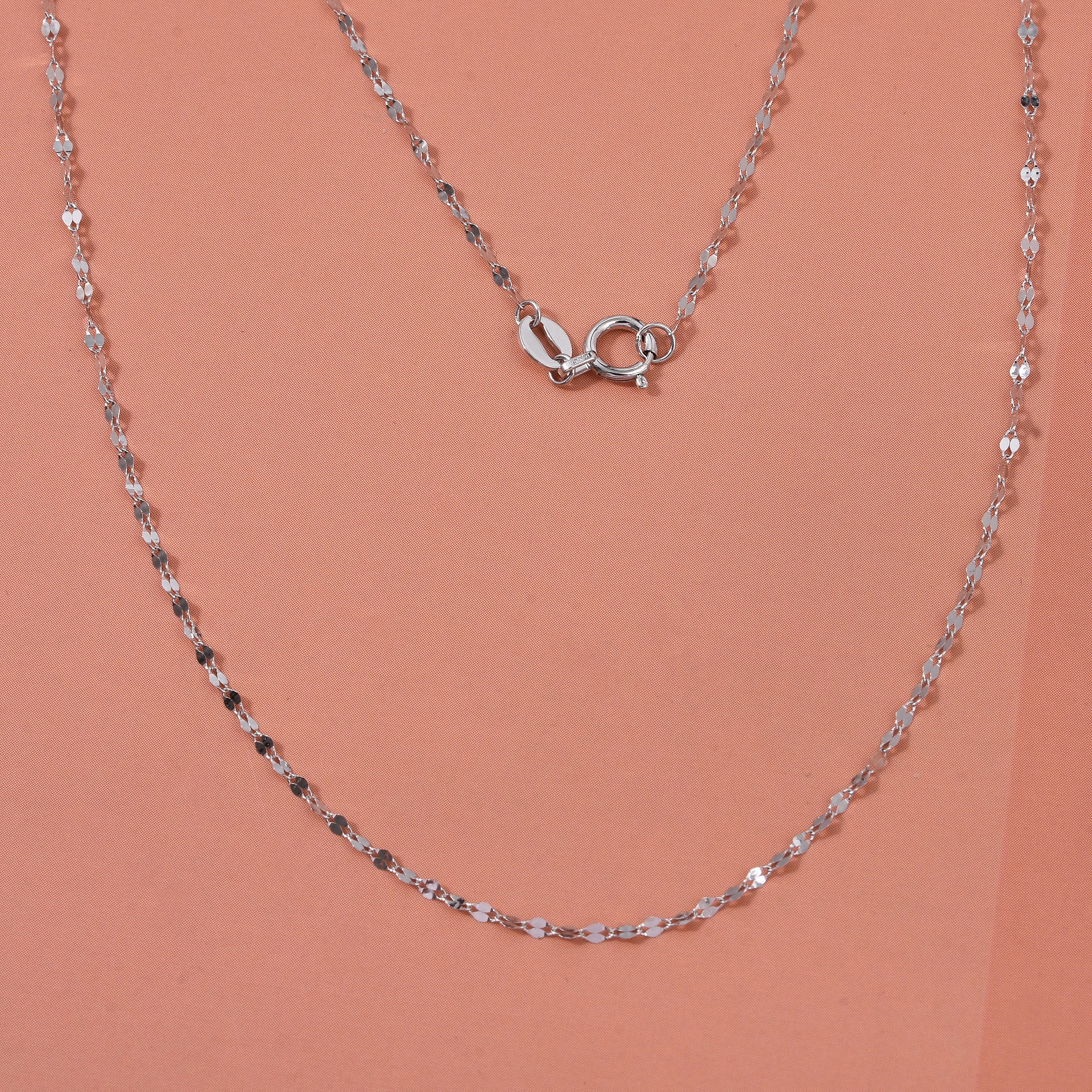 950 Platinum Necklace (Size 18) with Spring Ring Clasp