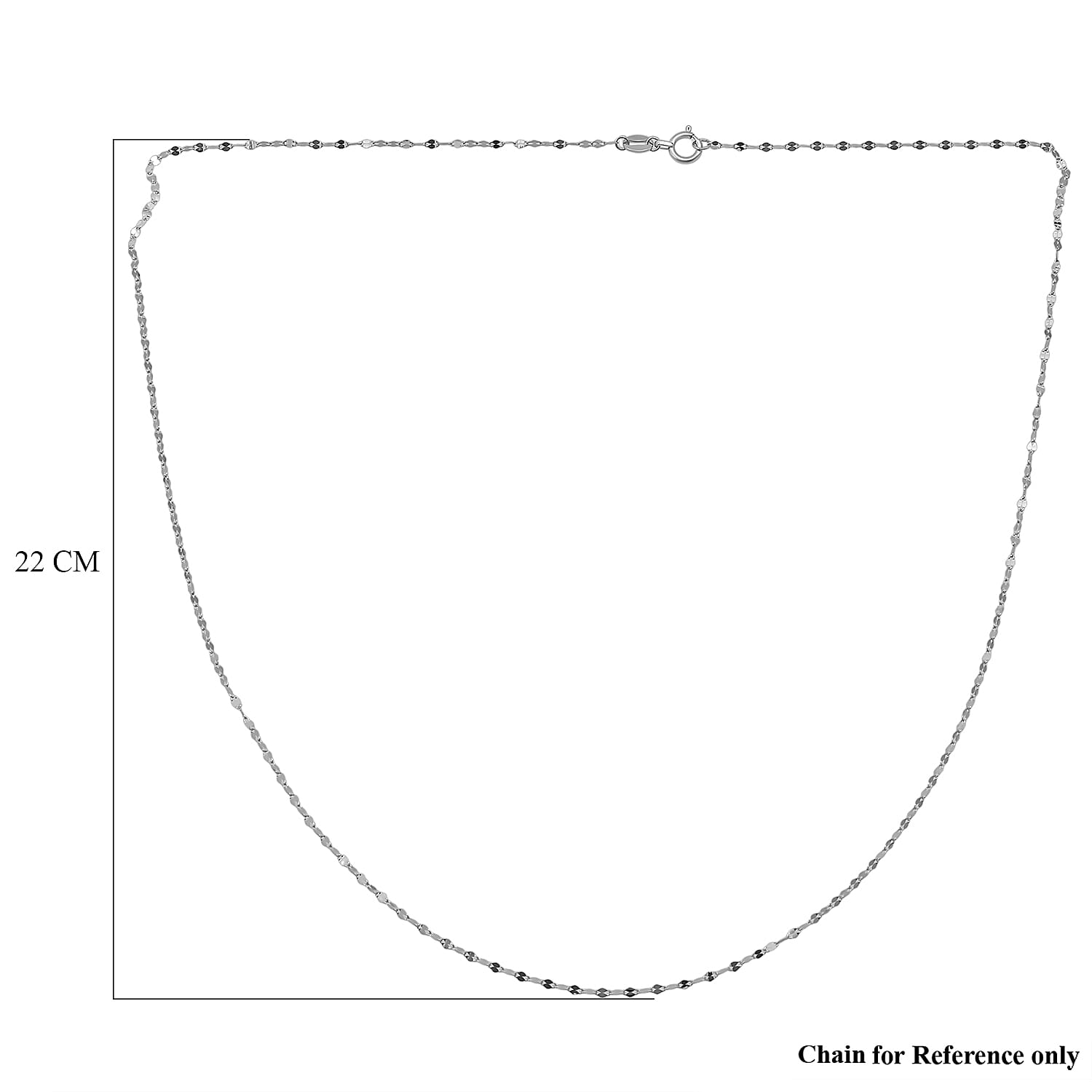 950 Platinum Necklace (Size 18) with Spring Ring Clasp