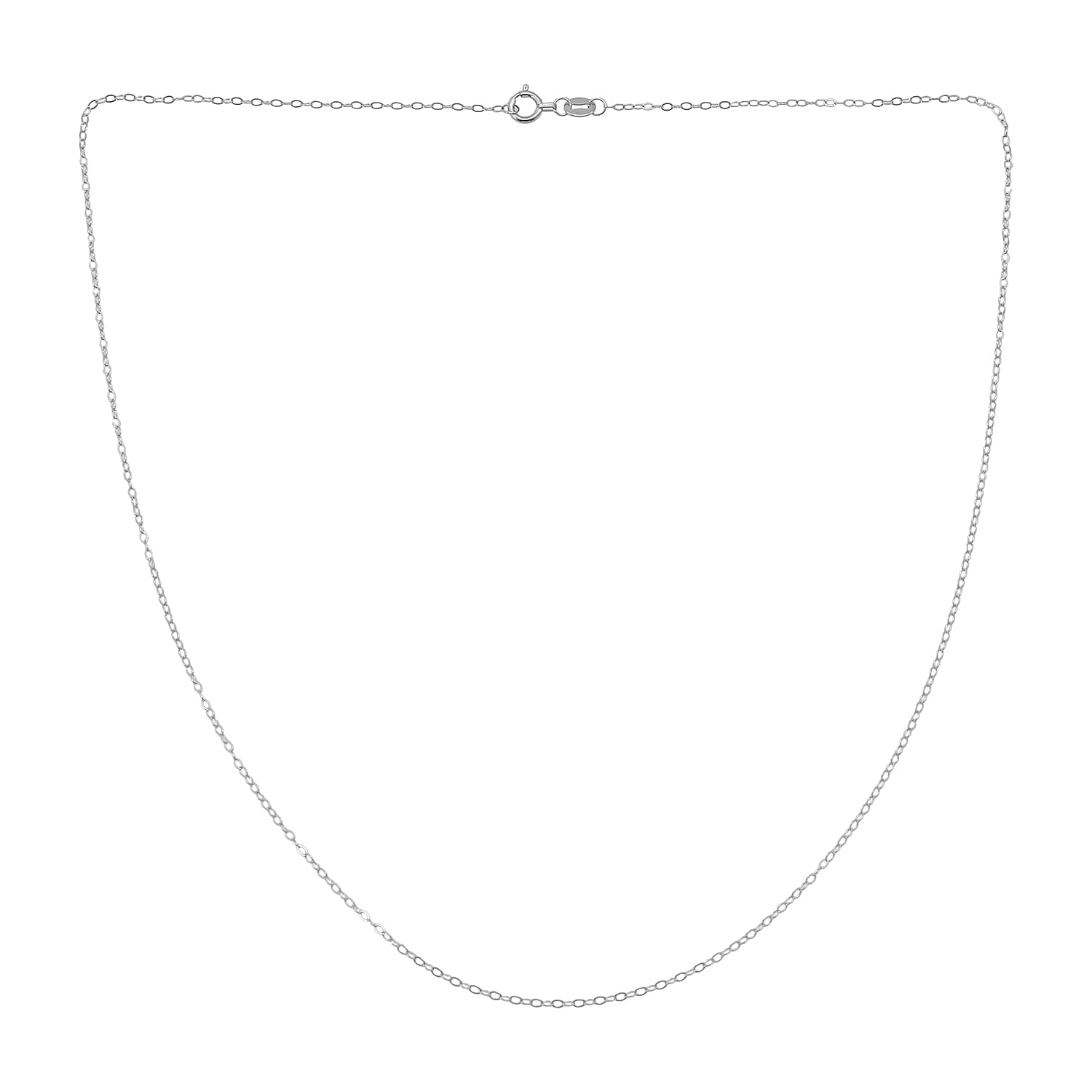 950 Platinum Necklace (Size 18) with Spring Ring Clasp