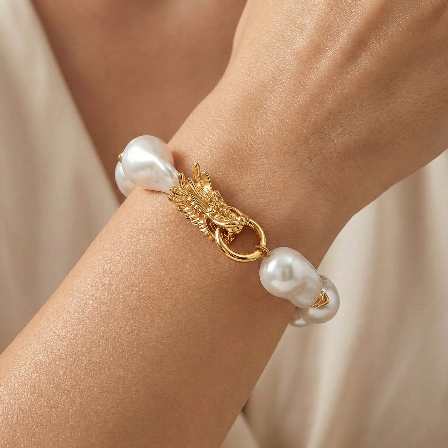 White Shell Pearl Beads Bracelet 