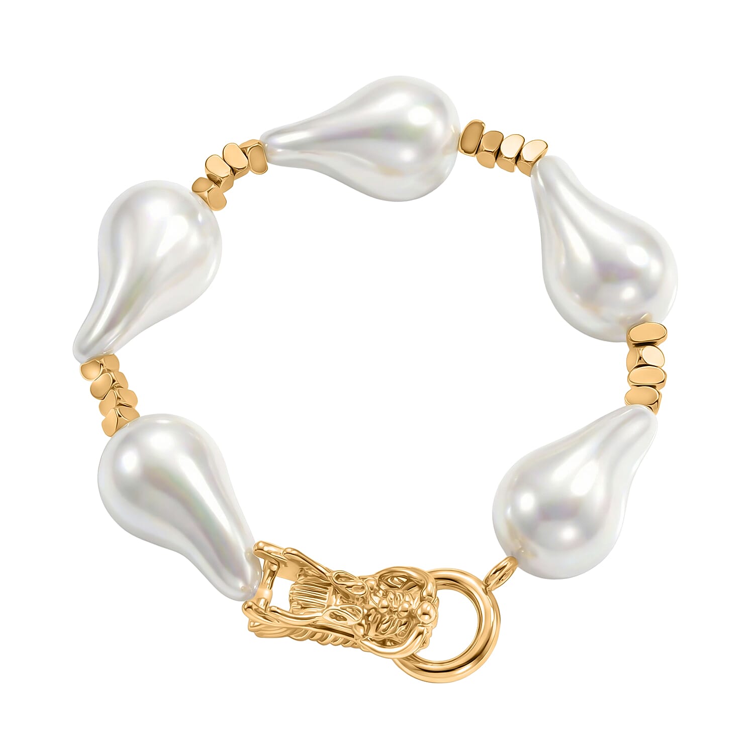 White Shell Pearl Beads Bracelet 