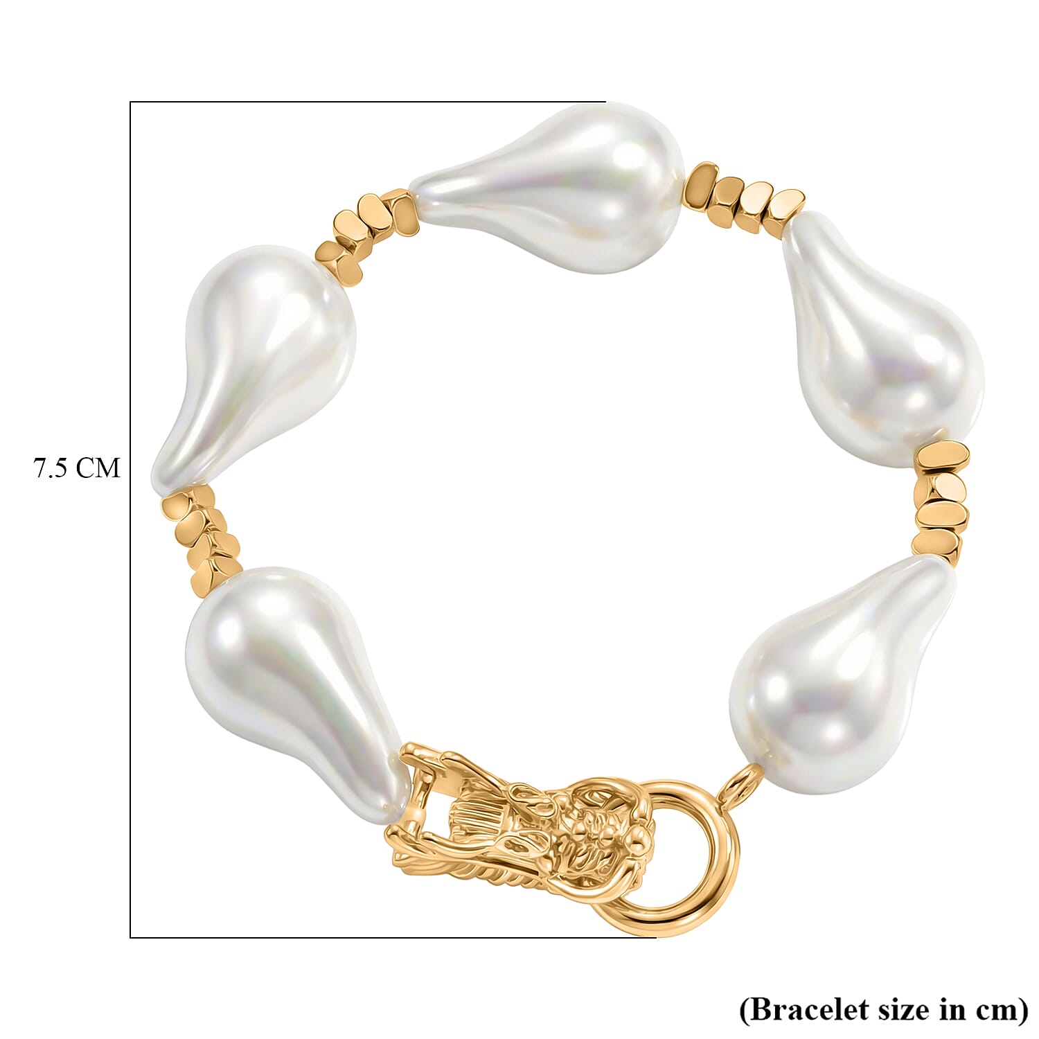 White Shell Pearl Beads Bracelet 