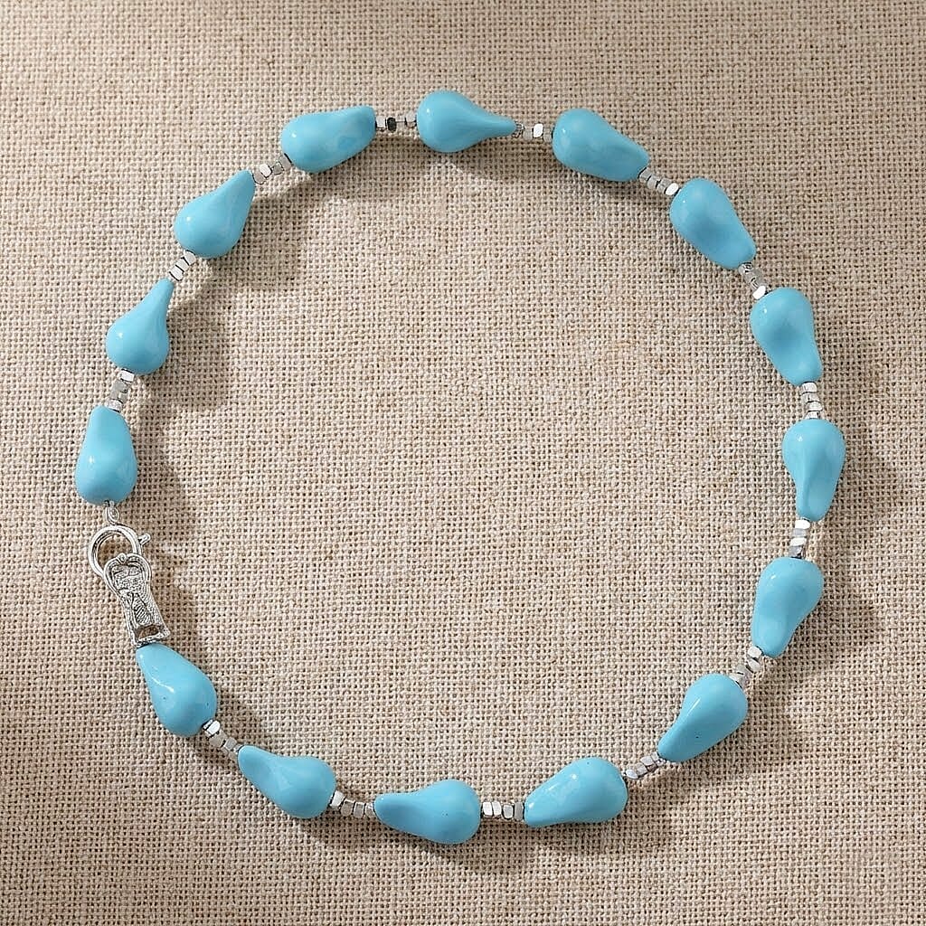 Sleeping Beauty Colour Shell Pearl Beads Necklace (Size - 20)