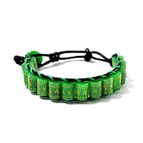 FIRST TIME EVER - Green Jadeite Barrel Feng Shui Bracelet Wheel Cord Bracelet (Size 6-9) 215.00 Ct.