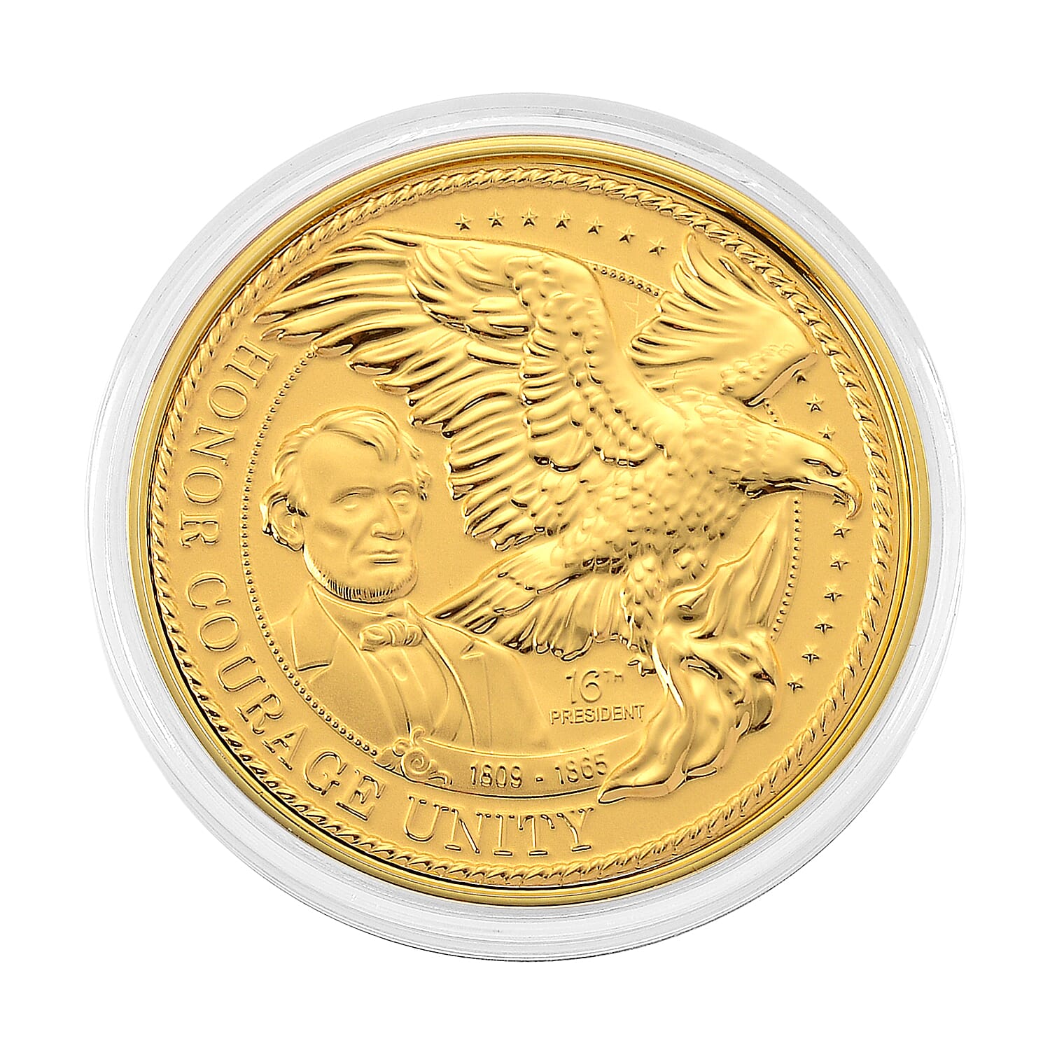 24K Yellow Gold Abraham Lincoln Leaders of Freedom Coin