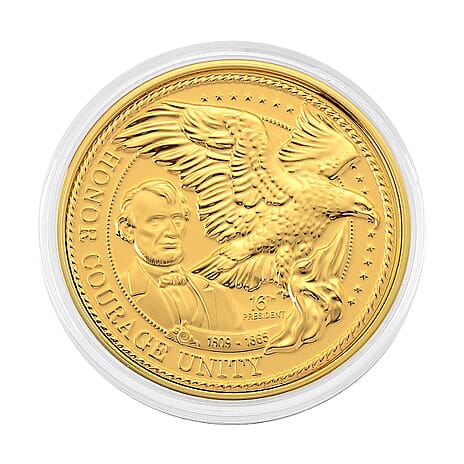 24K Yellow Gold Abraham Lincoln Leaders of Freedom Coin