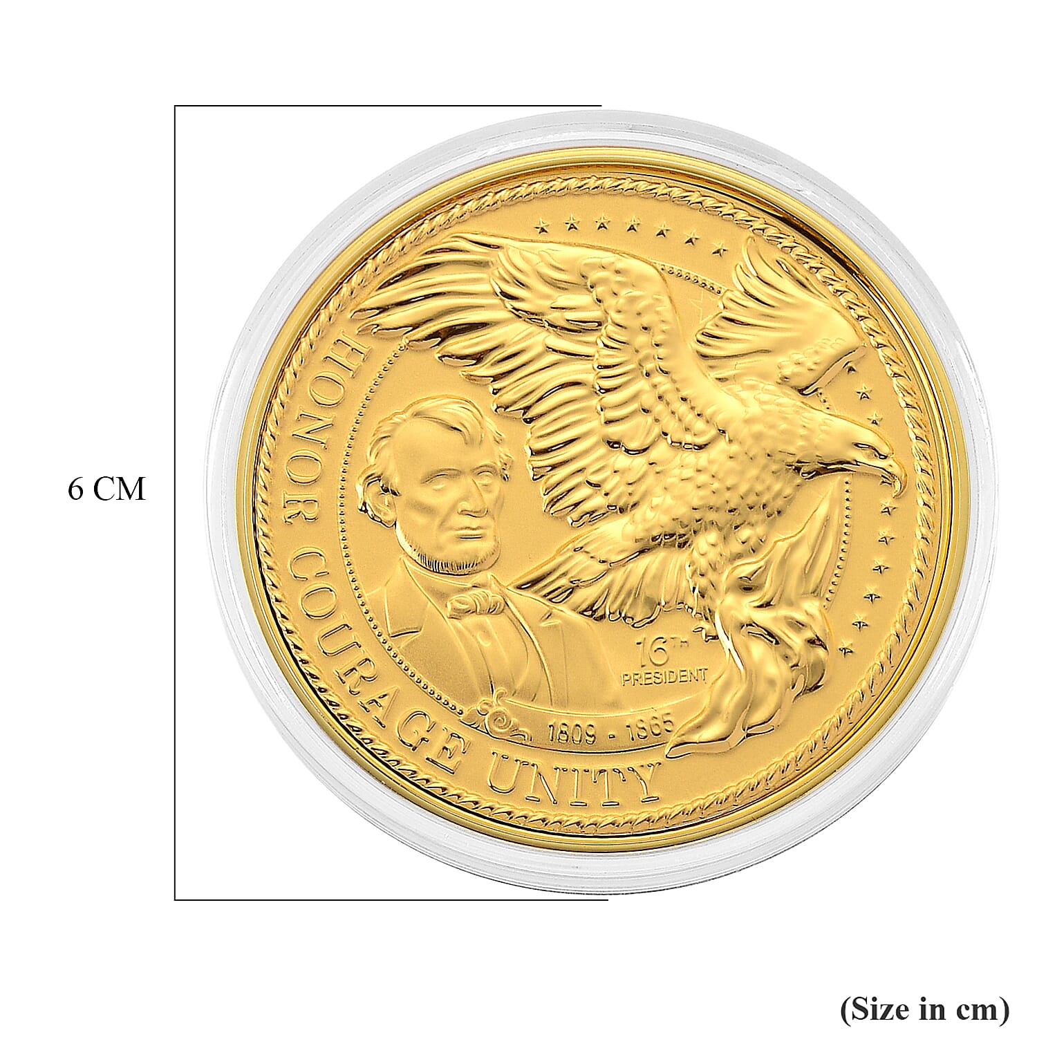 24K Yellow Gold Abraham Lincoln Leaders of Freedom Coin