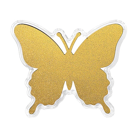 24K Yellow Gold (99.9% Purity) Butterfly Collectable, Gold Wt.10 Mg.