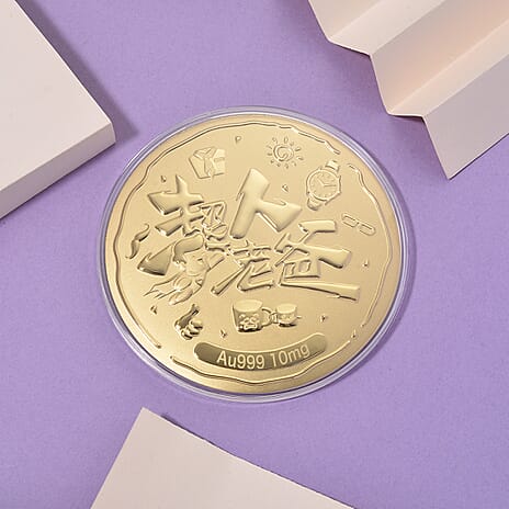 24K Chao Ren Papa Gold Embossed Keepsake - Super Dad Tribute to celebrate Fatherhood. Representing Guidance and Positivity in a Gift Box - 10cm