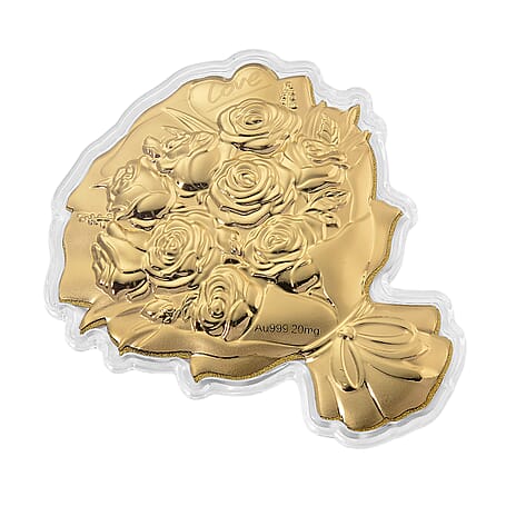 24K Yellow Gold Bouquet With Presentation Book