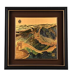 24K Gold Foil Painting of the Great Wall of China &ndash; Framed Artwork (44.5 x 44.5cm)