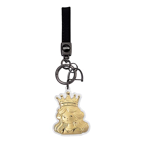24K Yellow Gold Princess Key Chain