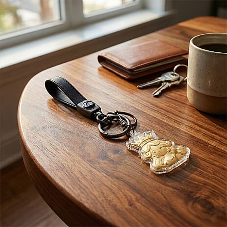 24K Yellow Gold Princess Key Chain