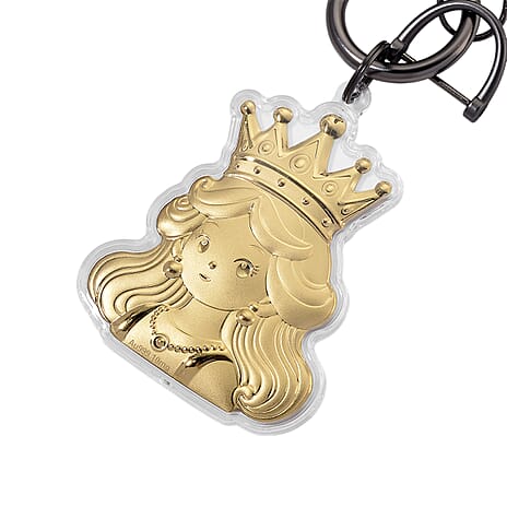 24K Yellow Gold Princess Key Chain