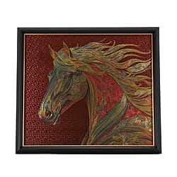 24K Gold Foil Painting of the Great Wall of China &ndash; Framed Artwork (44.5 x 44.5cm)