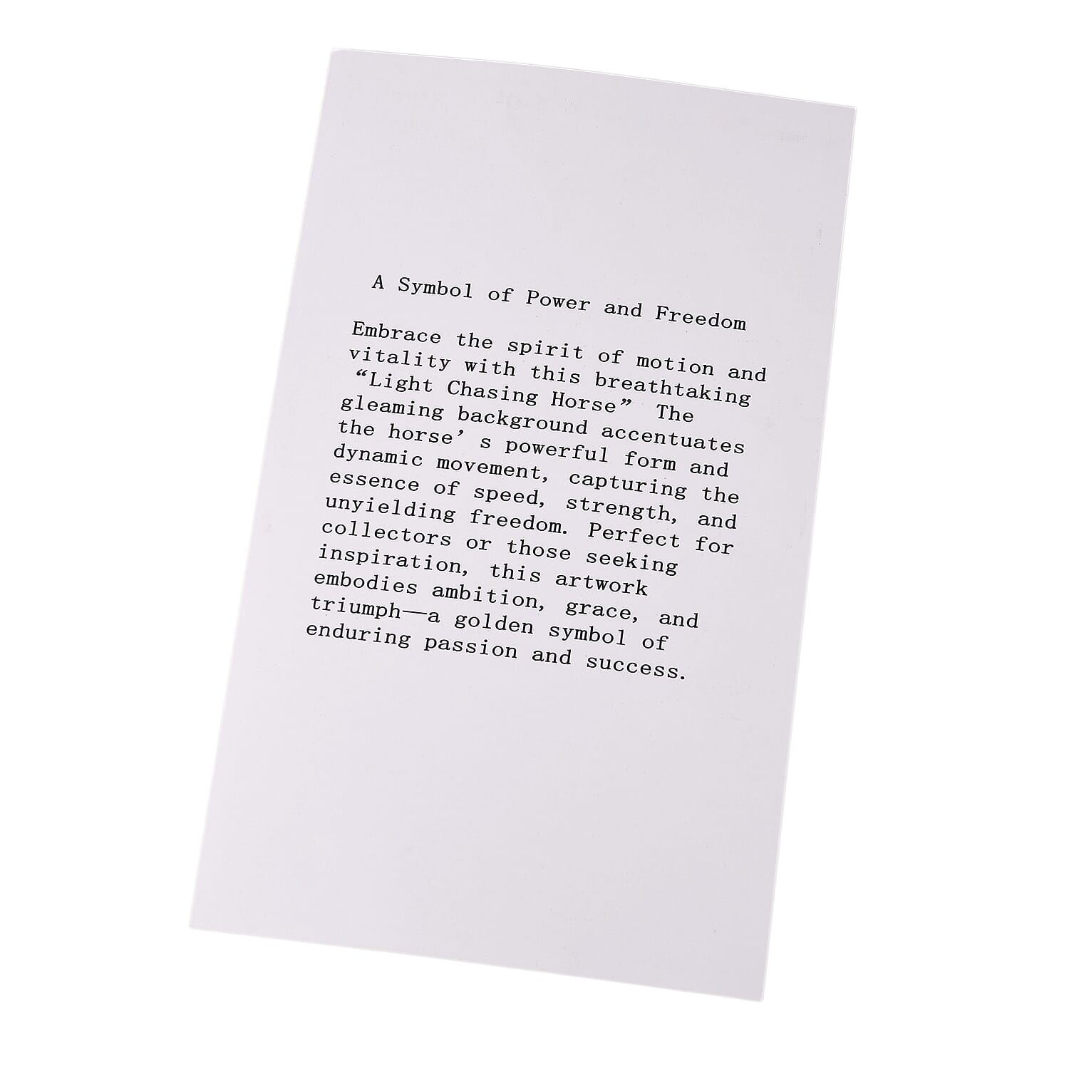 24K Gold Foil Painting of the Chaser of Light (51.5 x 44.5 cm)