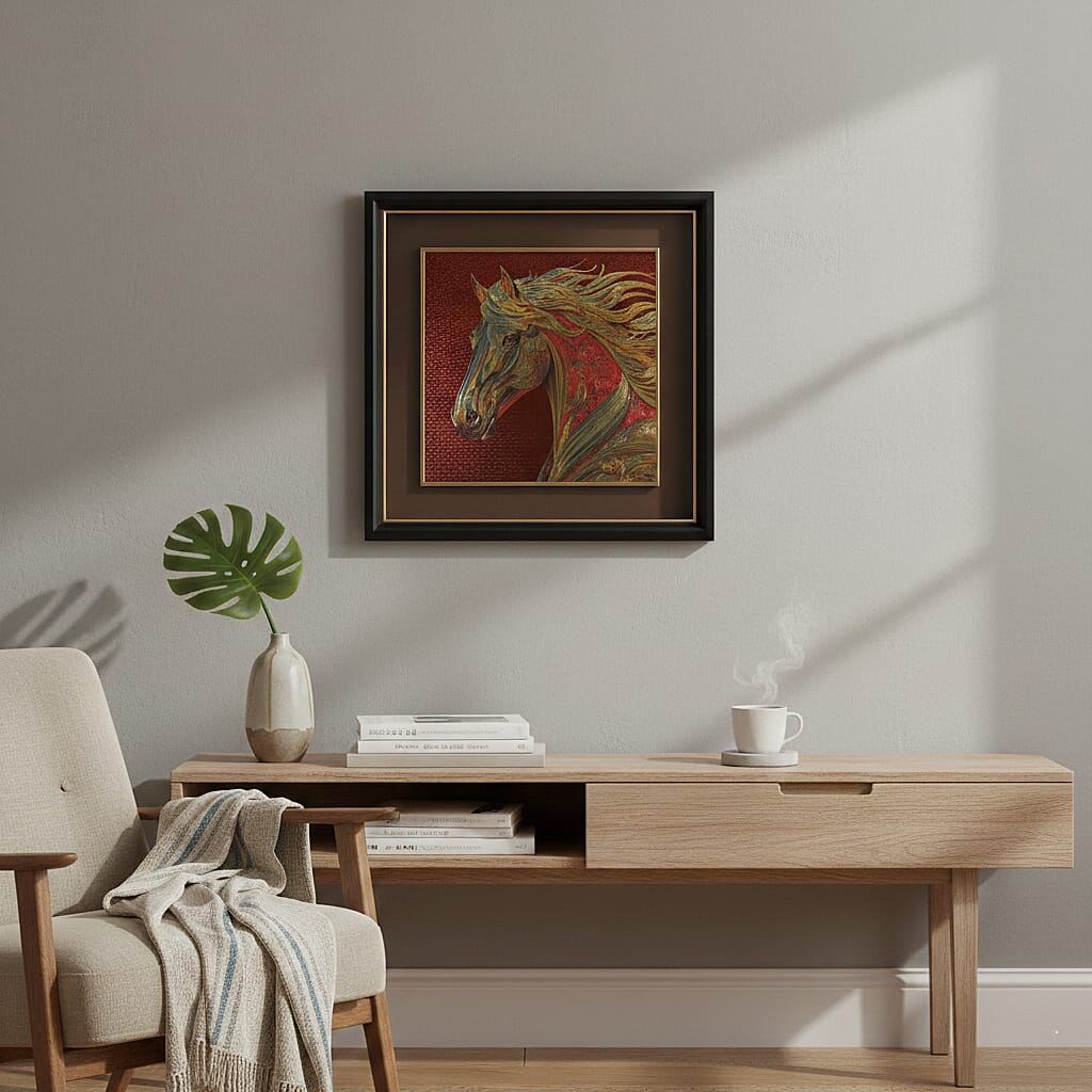 24K Gold Foil Painting of the Chaser of Light (51.5 x 44.5 cm)