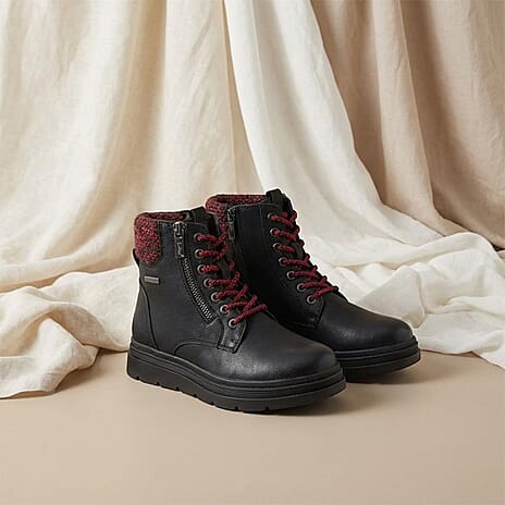 Lotus Saundra Ladies Lace Up Ankle Boots (Size 7) - Black