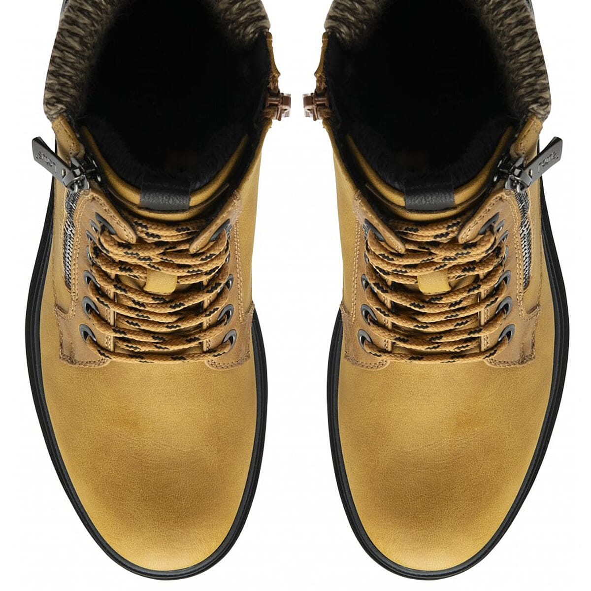 Lotus Saundra Ladies Lace Up Ankle Boots (Size 6) - Mustard