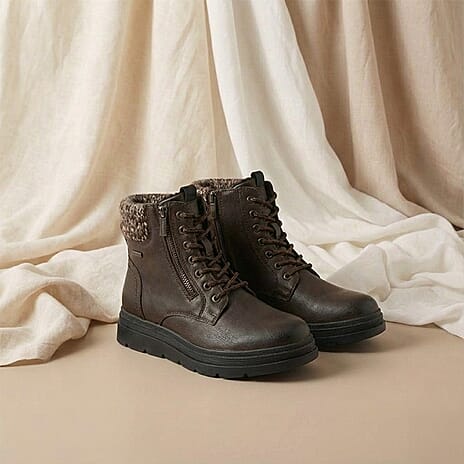 Lotus Saundra Ladies Lace Up Ankle Boots (Size 4) - Brown