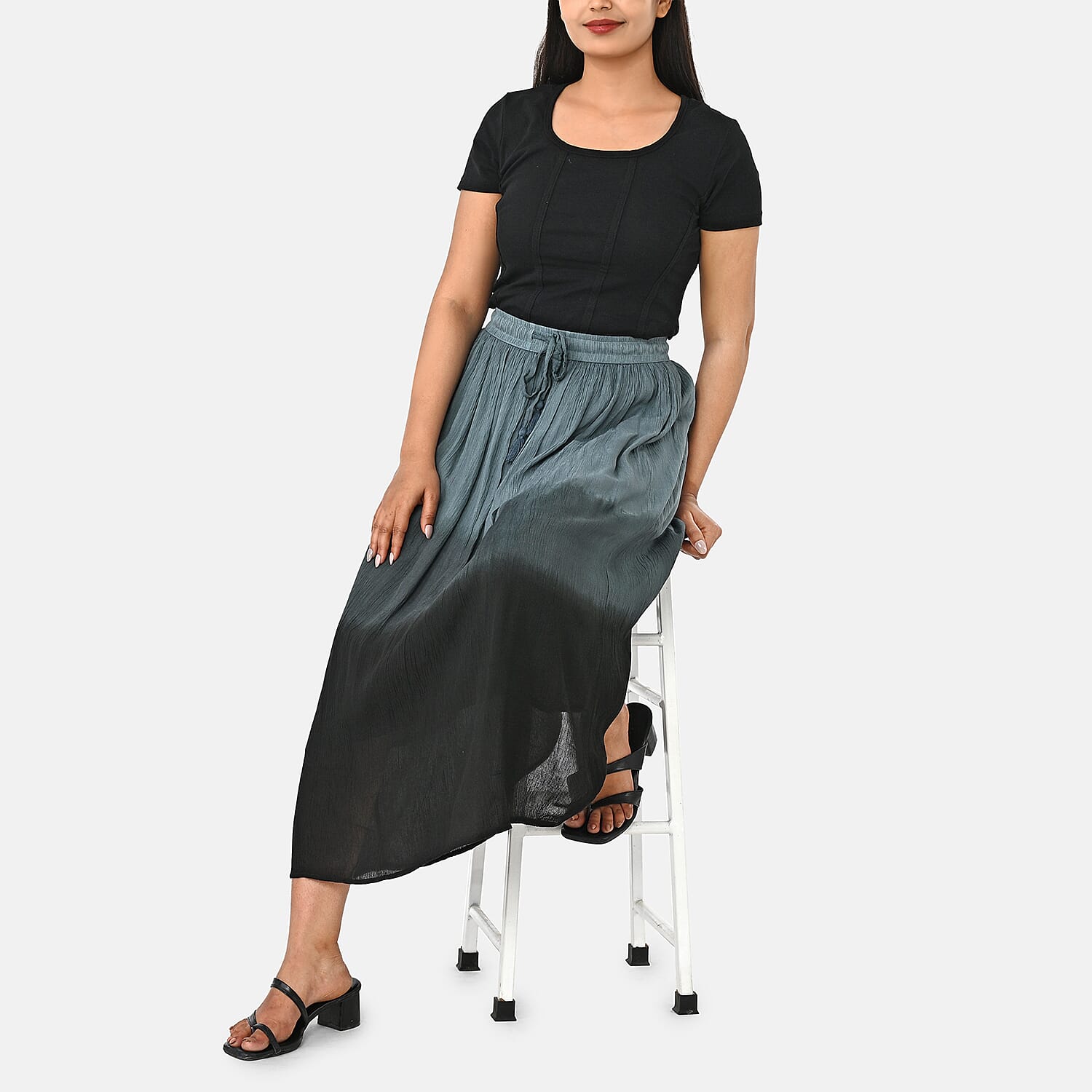 La Marey Omber Dyed Skirt with Cotton Lining