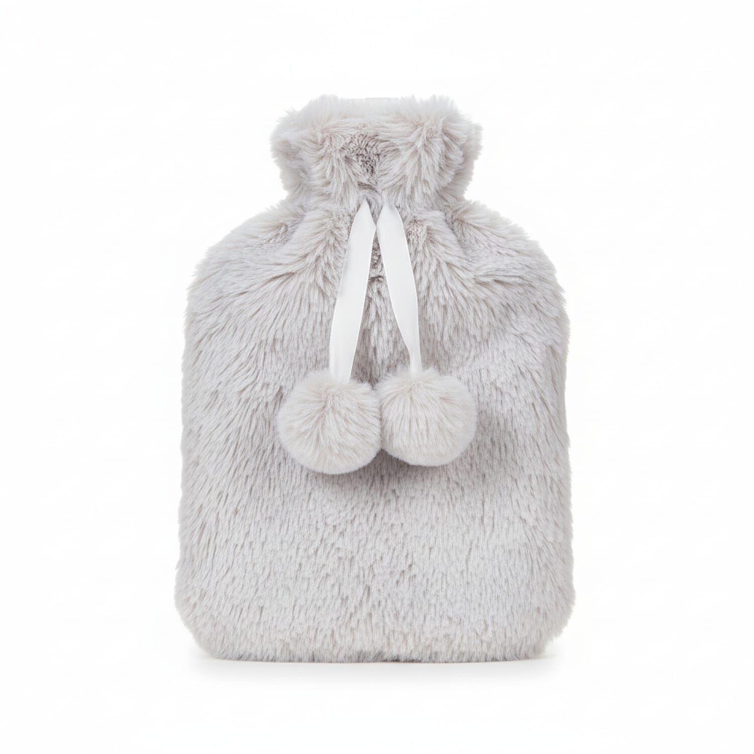 Tipped Faux Fur Hot Water Bottle (2L) - Cream